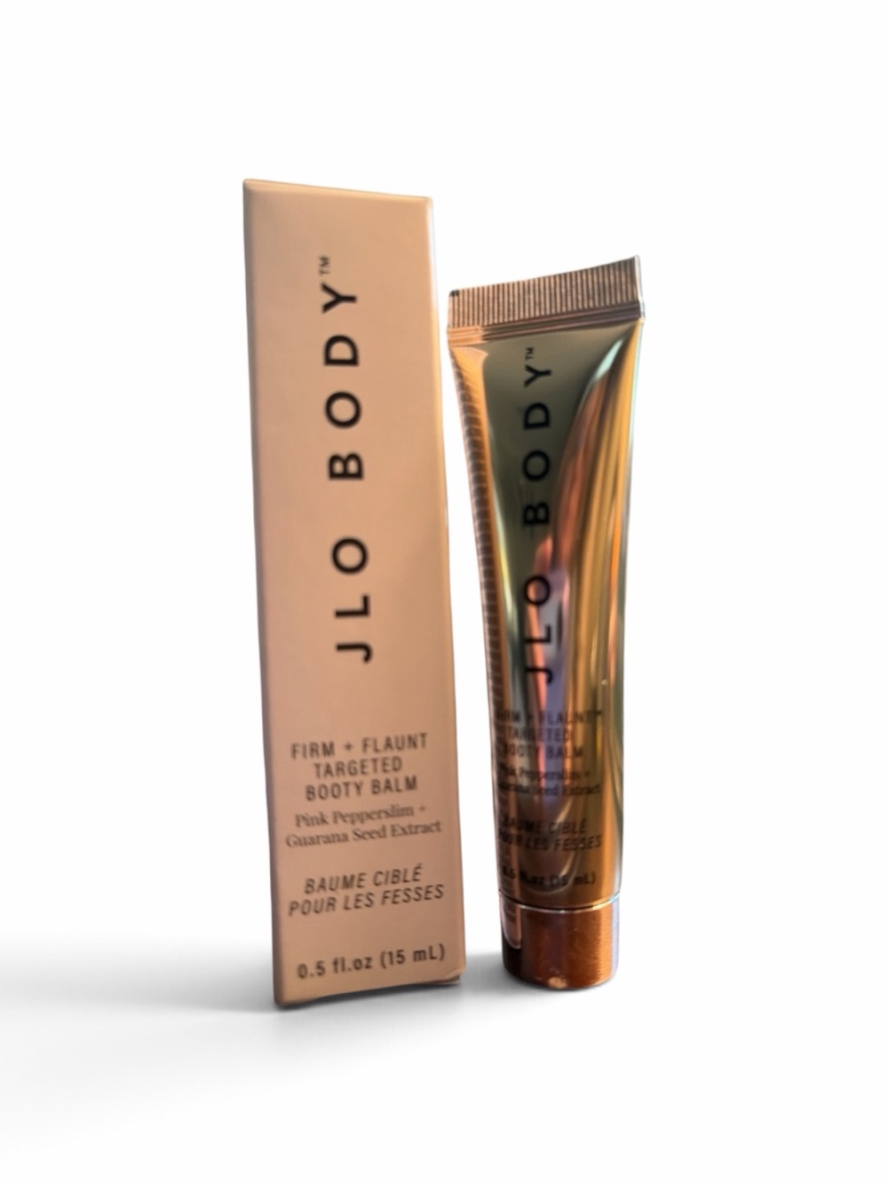 JL O Body Firm + Flaunt Targeted Booty Balm — Gold